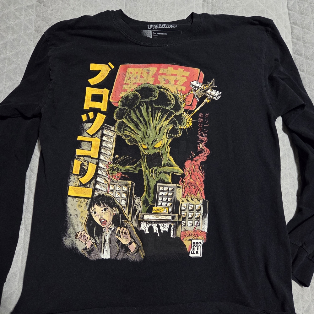 Threadless The Broccozilla large long sleeve men shirt